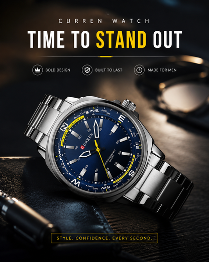 Iconic CURREN Watch For Men's | Your Wrist Deserves Luxury.